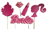 Set 5 decoratiuni comestibile din zahar, Barbie - Naty Shop 