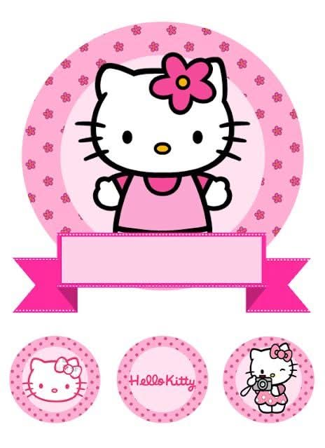 Imagine comestibila, vafa sau icing, format A4, Hello Kitty - Naty Shop 