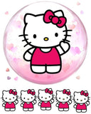 Imagine comestibila, vafa sau icing, format A4, Hello Kitty - Naty Shop 