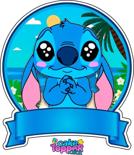 Imagine comestibila, vafa sau icing, format A4, Lilo and Stitch - Nati Shop