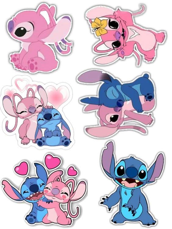 Imagine comestibila, vafa sau icing, format A4, Lilo and Stitch - Nati Shop