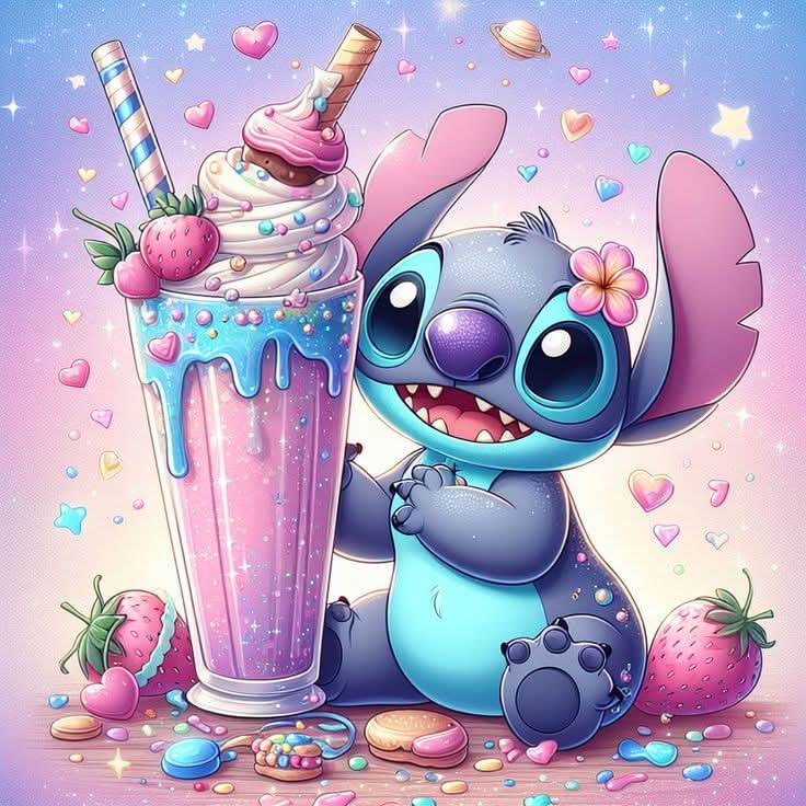 Imagine comestibila, vafa sau icing, format A4, Lilo and Stitch - Nati Shop