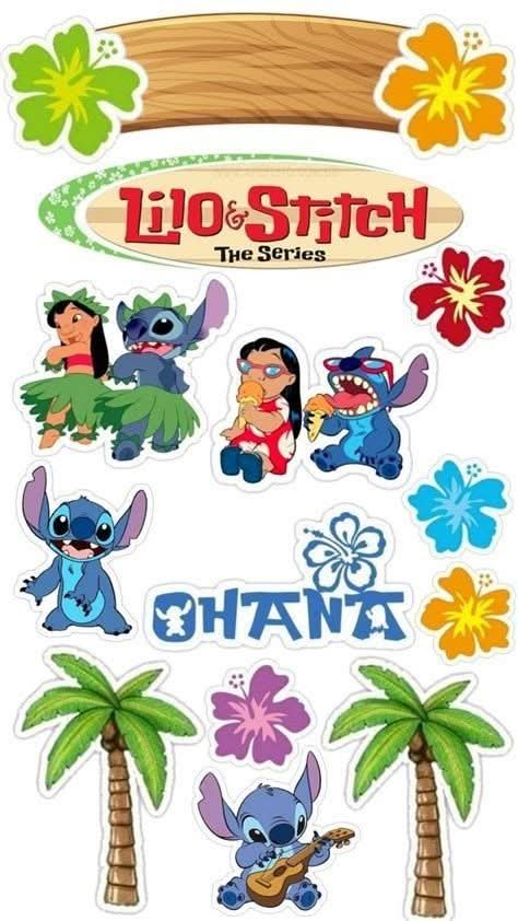 Imagine comestibila, vafa sau icing, format A4, Lilo and Stitch - Nati Shop