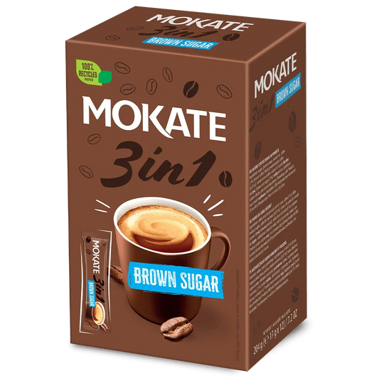 MOKATE 3in1 Cassonade Café Instantané Sachet 24x17g