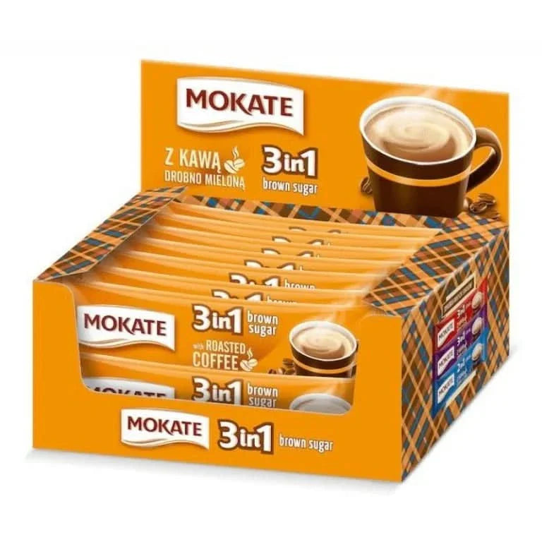 MOKATE 3in1 Brown Sugar Instant Coffee Sachet 24x17g