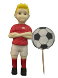 Set 2 decoratiuni comestibile din zahar, Fotbalist - Nati Shop