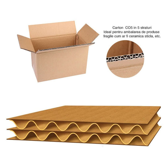 Set 20 cutii carton CO5, CB, 460 x 245 x 212 - Nati Shop