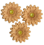 Set 3 decoratiuni comestibile din zahar, Gerbera somon - Nati Shop